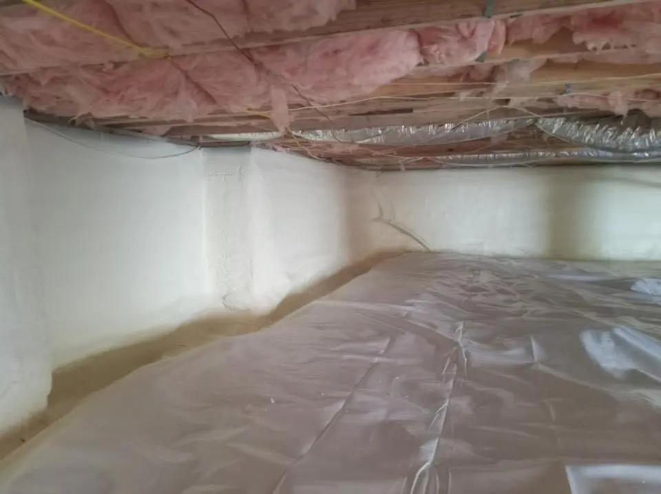 Crawl space encapsulation with closed-cell spray foam for Roof Maintenance in Euclid